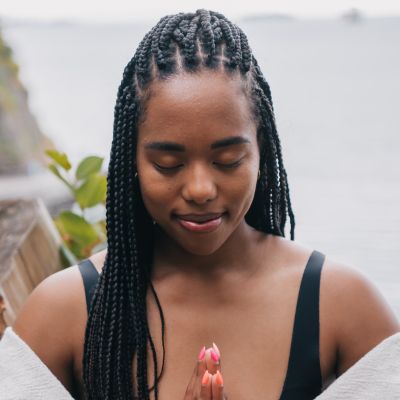 Woman meditating